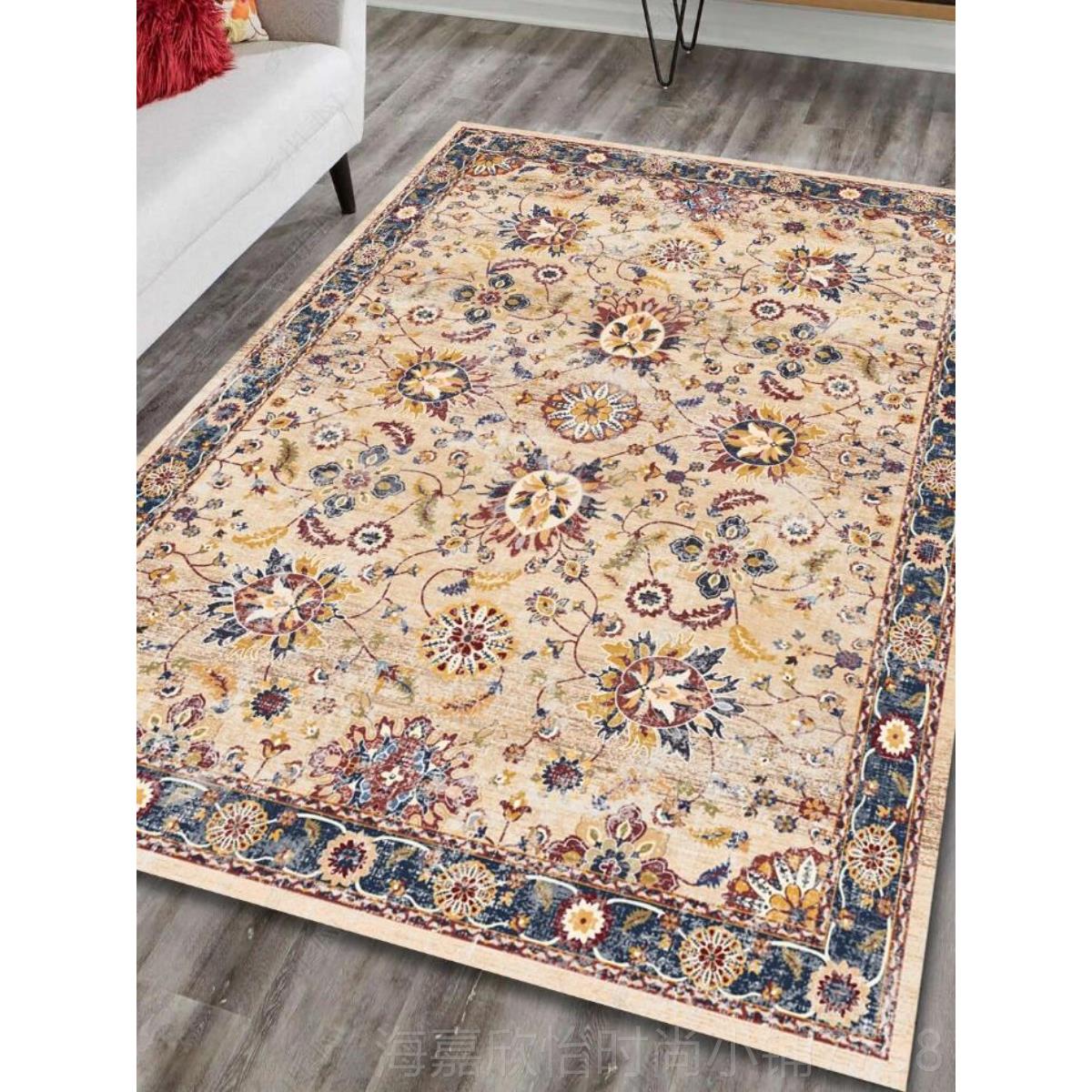 正品轻奢土其地毯加耳厚复古毛茶几棉毯客厅地毯家用绒美式麻三防