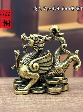 正品黄铜兽青白虎朱雀玄龙武厅摆件国风四大神书房客办公室装饰工