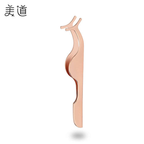 厂家供应多功能不锈钢假睫毛夹辅助器夹子嫁接眼睫毛工具玫瑰金