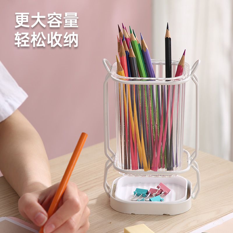 吧台收银台文具收纳笔盒2024新款简约多功能桌面组合创意笔筒
