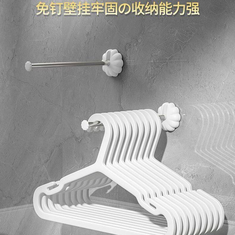 免打孔壁挂晾衣架夹子衣架收纳架旋转毛巾杆空调挡风防风帘