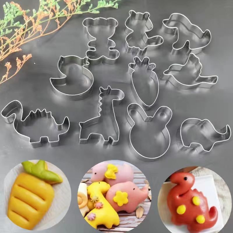 家用卡通饼干蒸馒头模具蔬菜水果宝宝辅食小动物造型切模工具