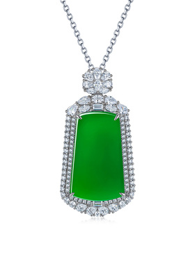 AILEQ铜合金玉髓平安无事牌吊坠