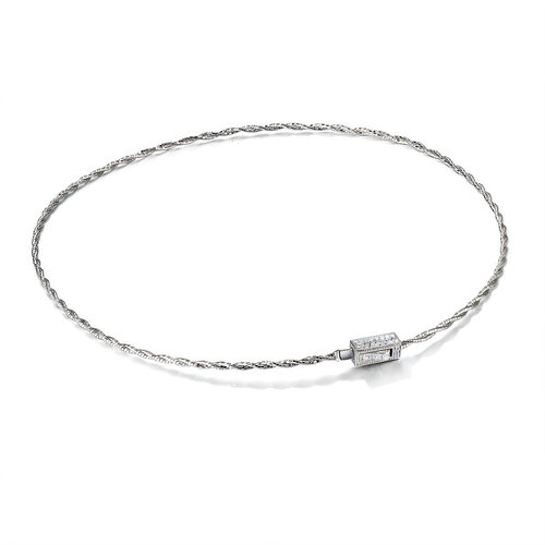 银河项圈AILEQ纯银镀铑金