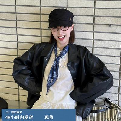 酷飒风皮衣外套女2025春秋季新款超火皮夹克小个子高级感机车短款