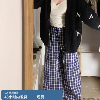 初秋冬2025超火穿搭一整套韩系高级感慵懒针织衫休闲裤两件套装女