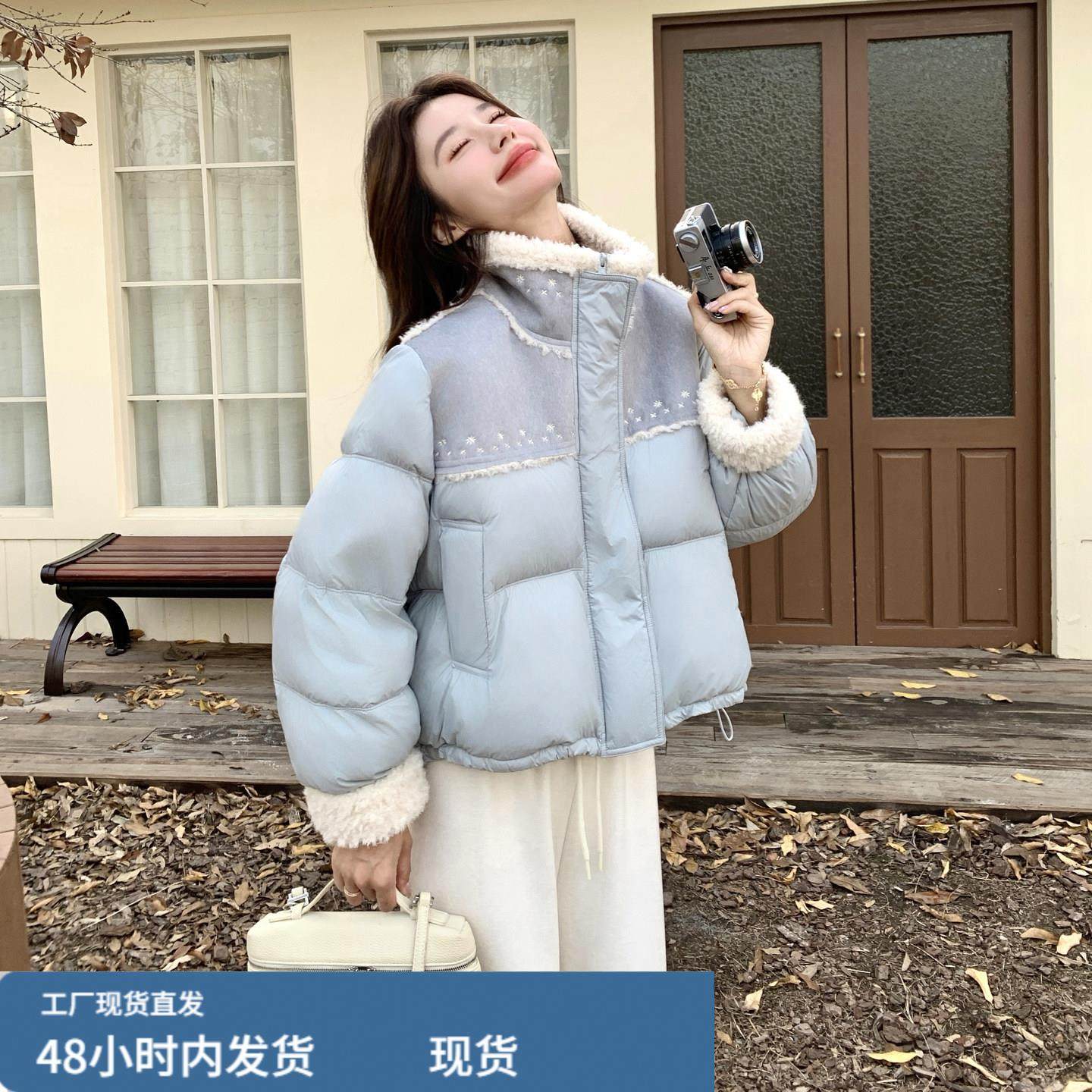 设计感减龄麂皮绒拼接羽绒服女短款2025冬韩系学院风皮毛一体外套,孕妇装/孕产妇用品/营养,套装,淘宝优惠券,粉丝福利购,淘宝优惠卷