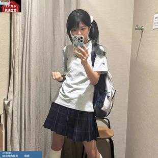 显瘦上衣 JK制服小谷收腰Polo衫 女日系夏季 学院风刺绣短袖 t恤修身