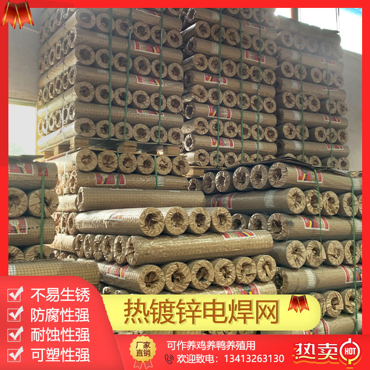 现货批发热钢丝镀锌电焊网建筑外墙保温防锈防护栏焊接铁丝网片