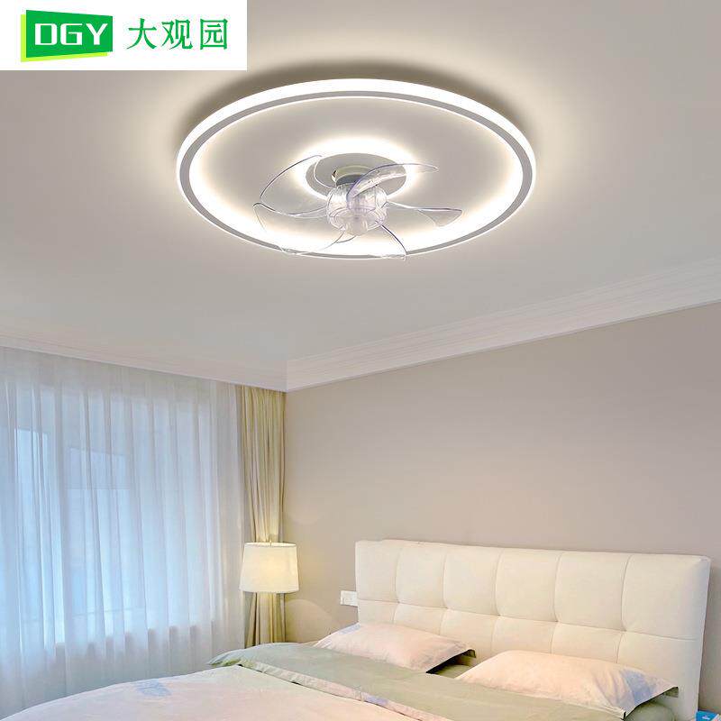 风扇灯卧室灯吸顶灯具现代简约餐厅灯智能电扇灯云朵儿童房灯263L