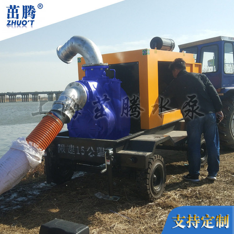500立方米柴油发电机抽水泵 8寸6寸河道地铁大桥积水排涝排洪泵车图片