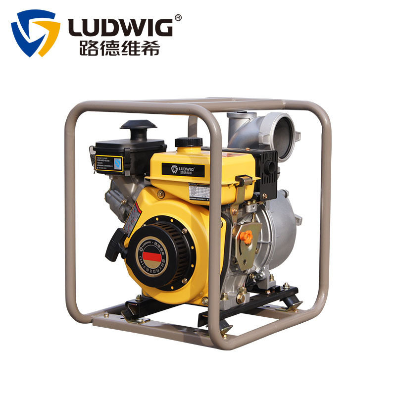 路德维希4寸手启动柴油水泵风冷非汽改柴农用灌溉园林抽水机