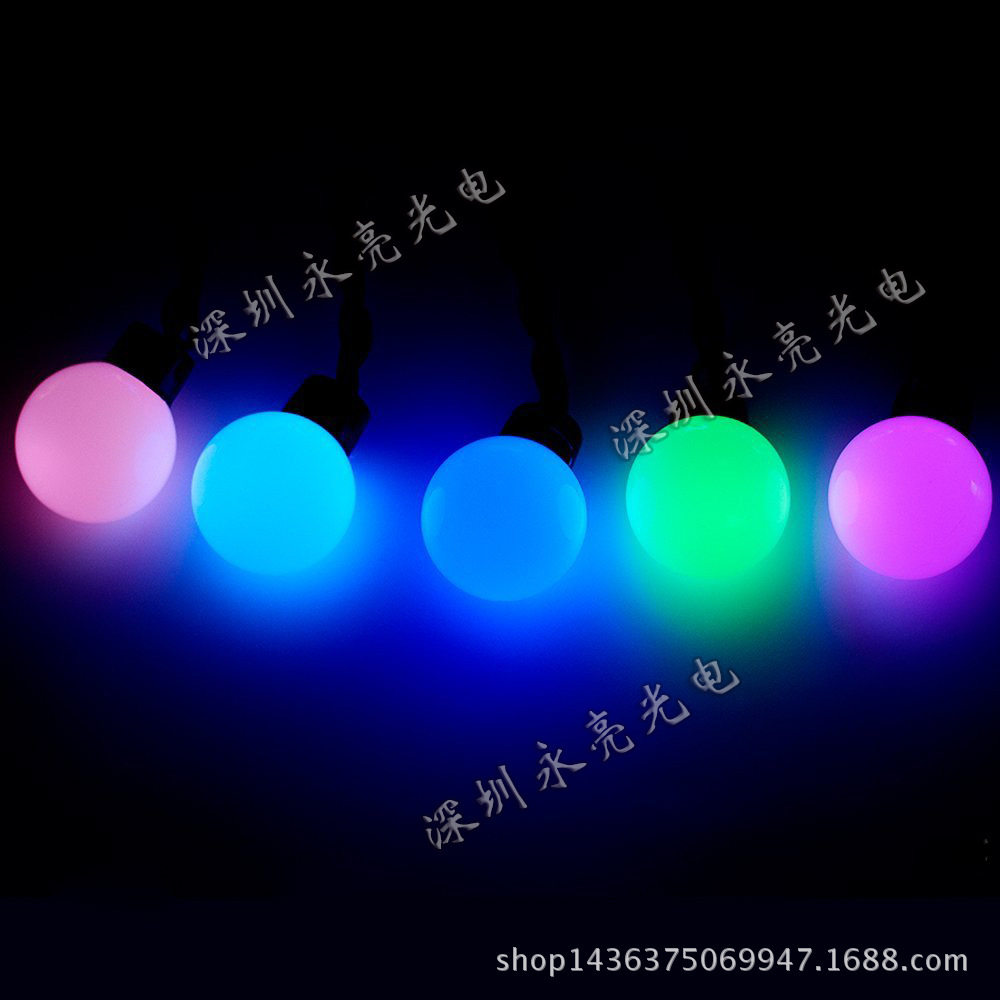 4cm高亮大圆球公母接灯串可连接 LED户外防水球泡圣诞婚庆装饰灯