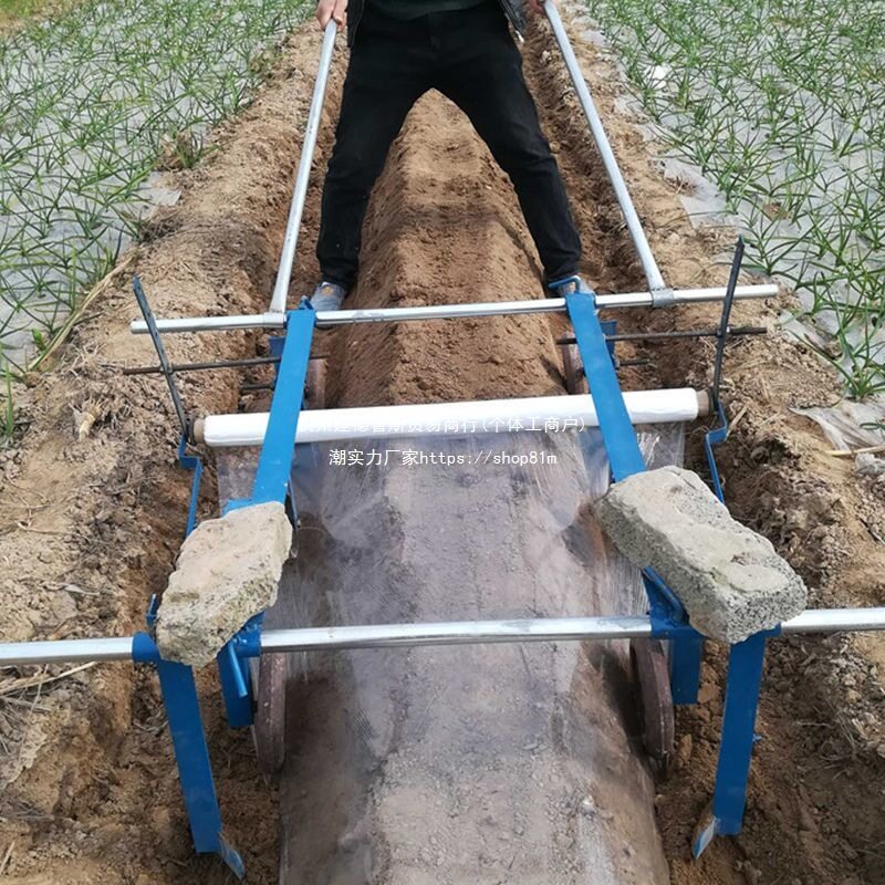 人力机器农用覆膜机机铺膜多功能地膜覆盖地膜压膜机手拉式机