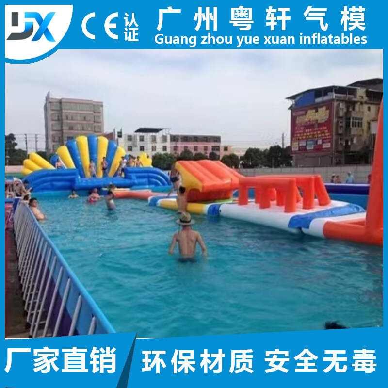 充气水上闯关设备组合移动支架水池室外冲关大型户外水上乐园滑梯
