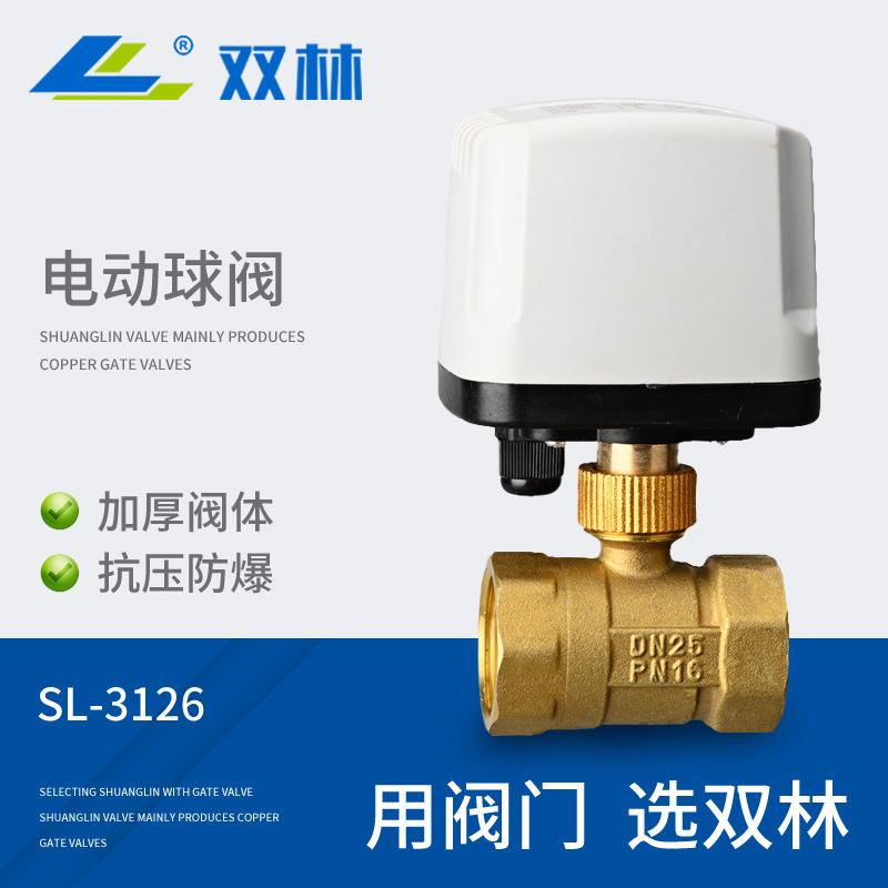 户外电动球阀二通两线AC220V常开常闭铜球阀开关型防淋雨电动阀门