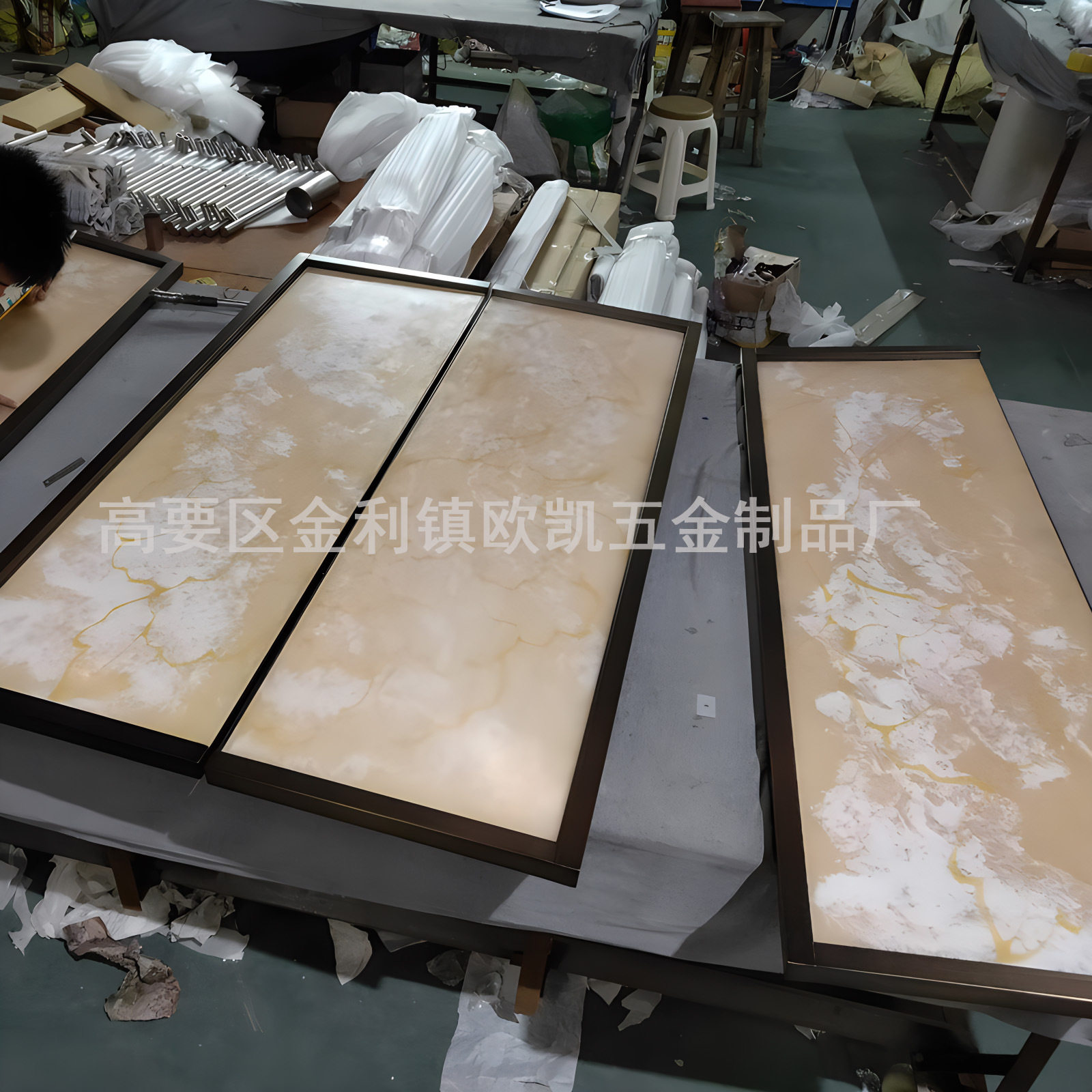 欧凯高端定制汉白玉不锈钢门把手轻奢简约星级酒店别墅玻璃门拉手