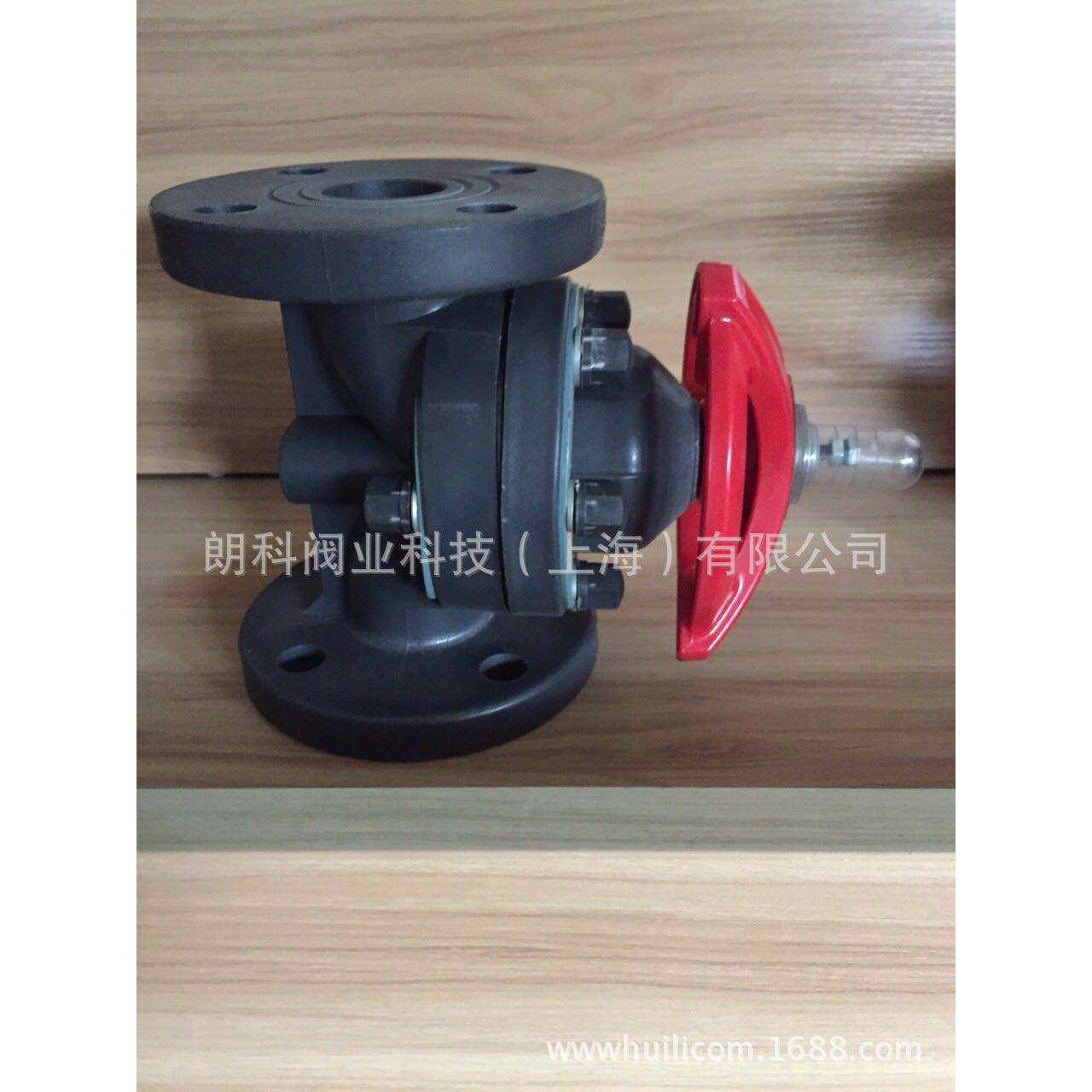 法兰塑料隔膜阀生产朗科阀业PVC塑料隔膜阀DN100