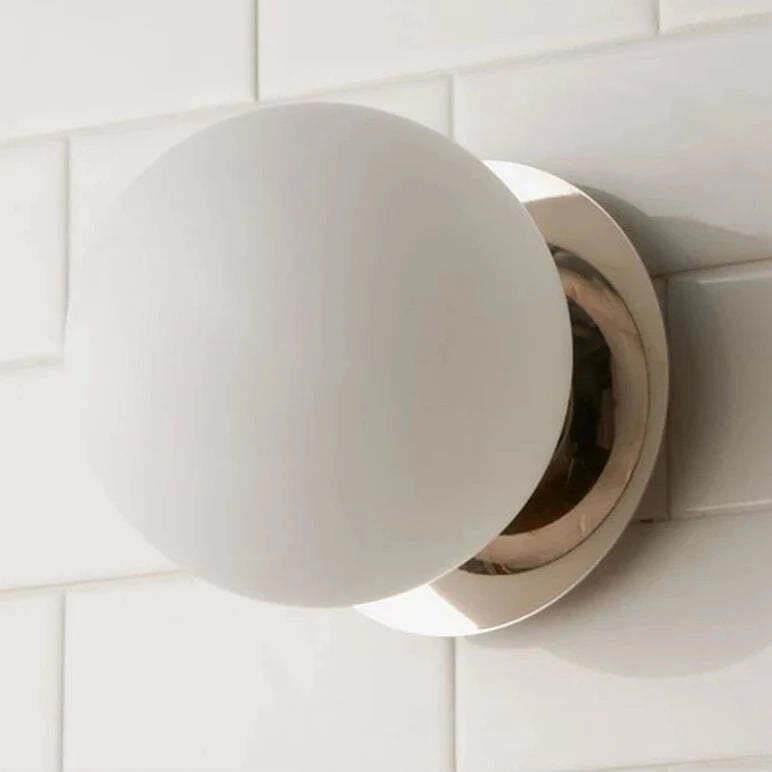 不锈钢壁灯复古圆球灯中古风简约银色浴室镜前灯创意卧室床头灯具