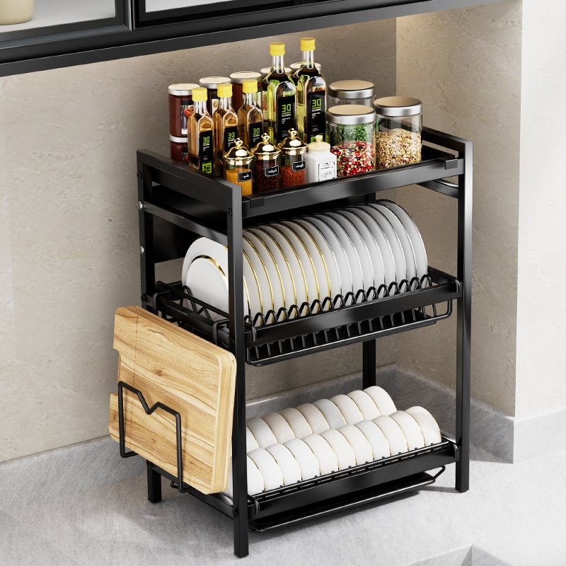 厨房碗架沥水架碗柜置物架家用台面多功能放碗盘碗筷碗碟收纳架盒