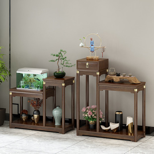 轻奢高低组合花架客厅小鱼缸架子多层阳台绿萝置物架简易沙发边几