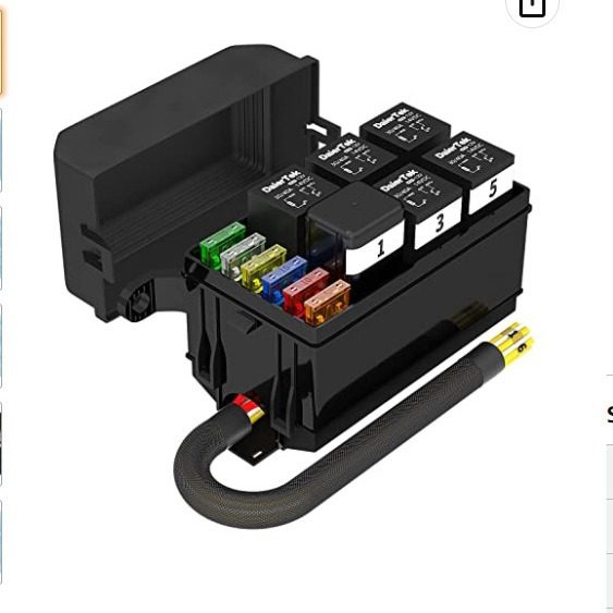 12-24V保险丝继电器盒6个槽通用继电器盒预接线ATC/ATO叶片保险丝