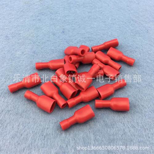 FDFD1.25-250母预绝缘端子连接头接线端子红色1000只/包