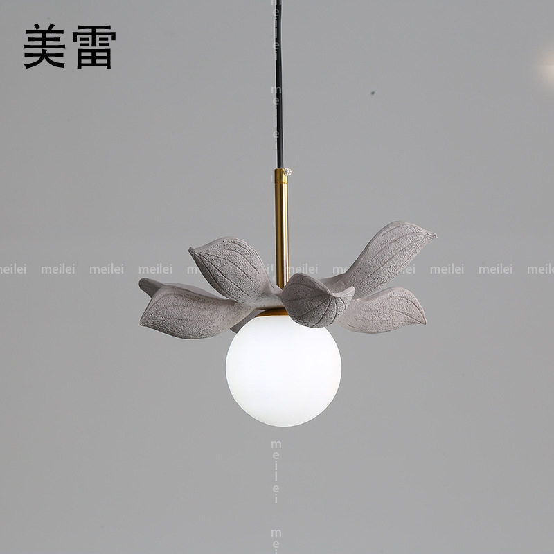 北欧小吊灯餐厅吧台灯个性创意树脂网红灯具家用led卧室床头吊灯