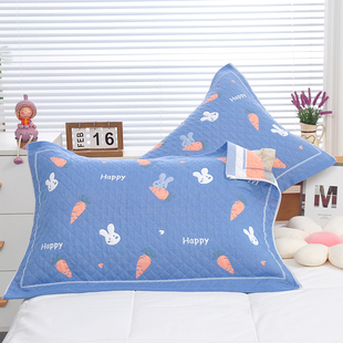 2023新款 男生学生宿舍5278cm加大加厚学校定做 纯棉枕巾一对装