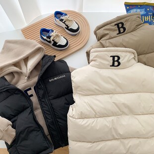 男童羽绒棉马甲百搭儿童加厚坎肩外穿2024秋P冬中小童保暖外套上