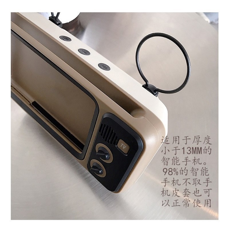 卡通电视机手机支架桌面便携式懒人支架可L充电式蓝牙音箱追剧神