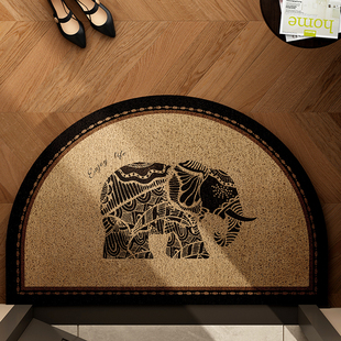 半圆脚垫入户门地垫2024新款中古丝圈门外家门口U室外楼道耐脏免