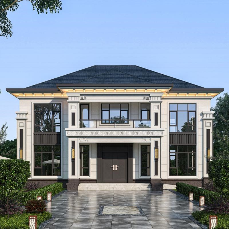 200平农村自建房子二层别墅设计图纸2层豪华网红中式乡村别墅2258