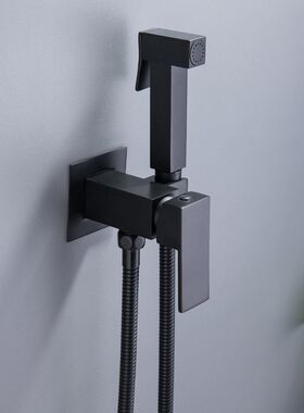 全铜冷热水方形喷枪套装 暗装入墙式F马桶伴侣妇洗器卫生增压花洒