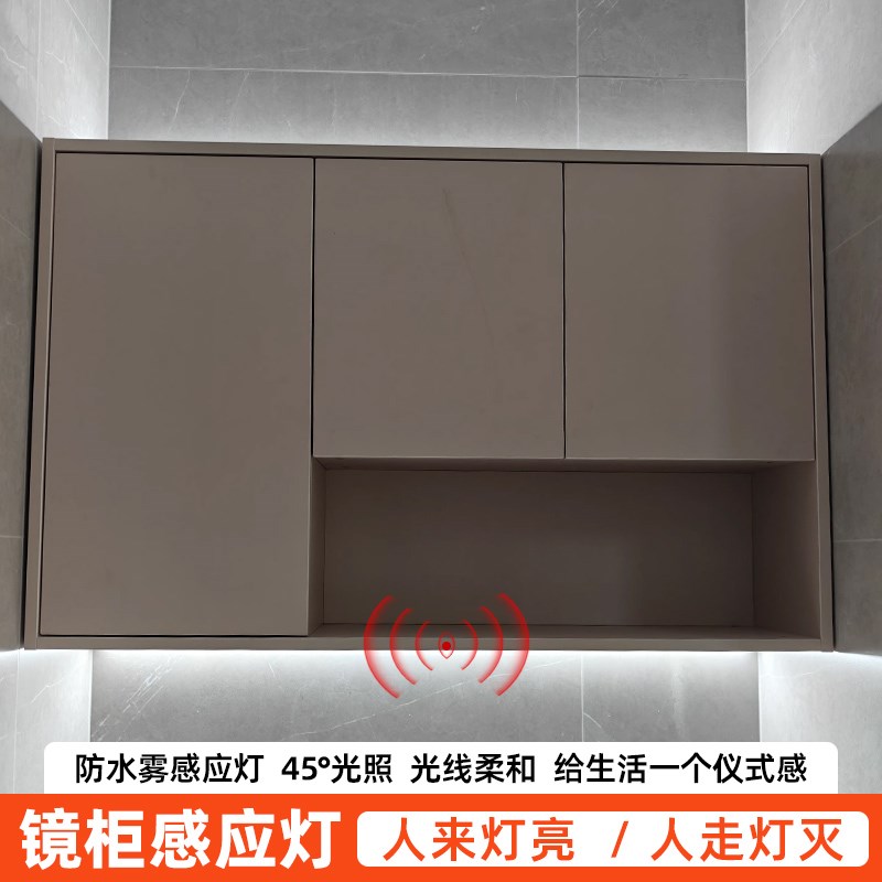 12V智能LED人体感应灯带浴室镜前灯化妆补光灯卫生间梳妆台柜灯条