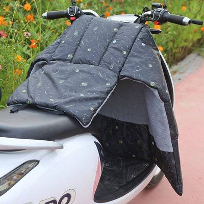 秋冬季电动车挡风被无把套不带手套电瓶车加绒加厚加宽加大分体式