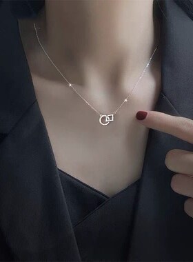 项链2024新款女纯银锁骨链女轻奢小众高级感情人节生日礼物送女友