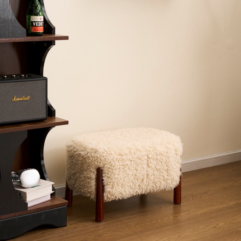 家用客厅矮凳创意板凳沙发脚踏可拆洗小凳子入户玄高级感换鞋凳