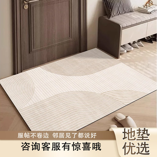侘寂入户门地垫门口进门可裁剪进户门垫可擦M免洗皮革pvc防滑地毯