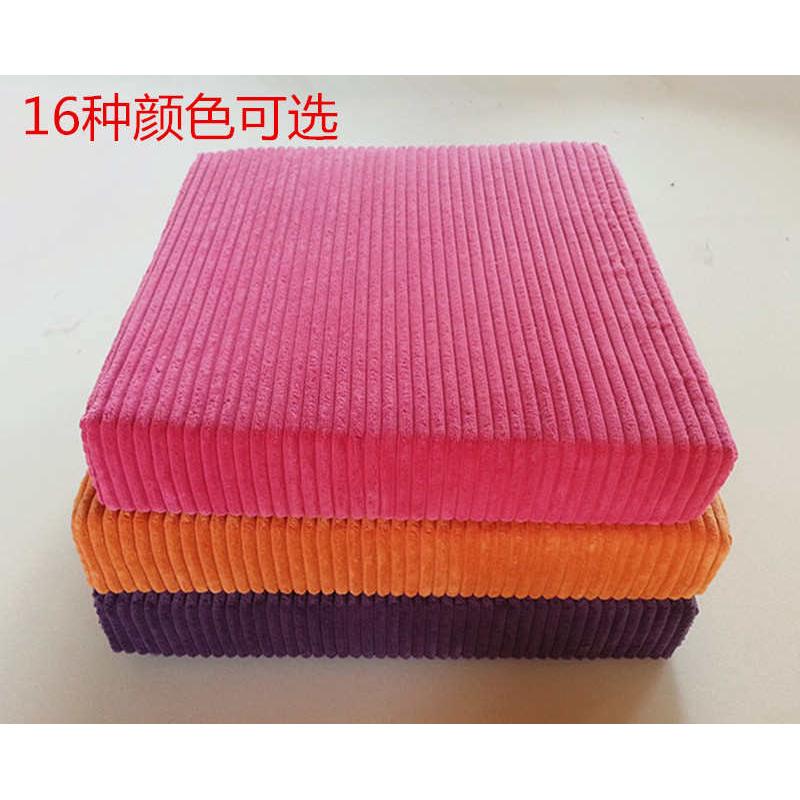 45x45x8cm沙发海s绵椅垫定制飘加厚灯芯毛绒窗增高大号条纹坐垫