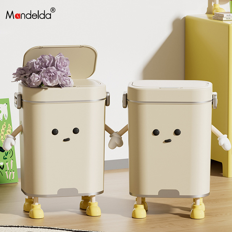 满得达智能感应垃圾桶家用大容量卫生间客厅创意垃圾桶带盖防水