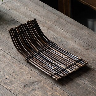 竹排茶垫茶席流水摆件 竹编隔热垫干泡台 M摆盘餐桌茶盘茶杯垫壶