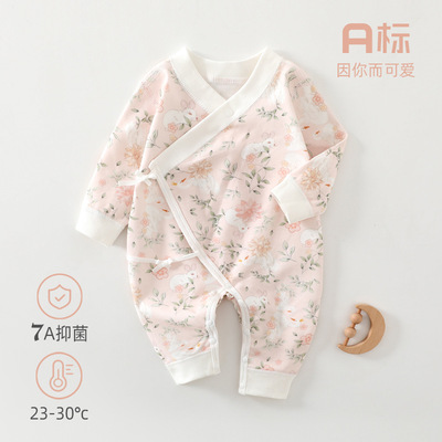 新生儿连体衣初生婴儿纯棉和尚服