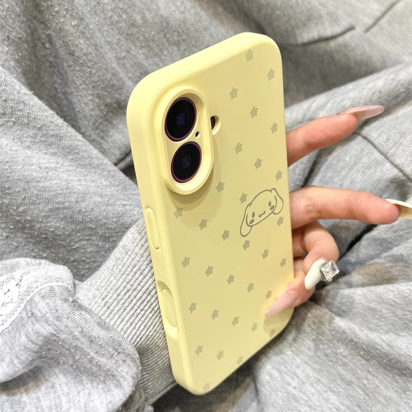 奶黄底液态硅胶星星线条布丁狗适用于iphone17promax苹果16手机壳15新款14pro女13少女心17Air全包12防摔套11,3C数码配件,手机保护套/壳,淘宝优惠券,粉丝福利购,淘宝优惠卷