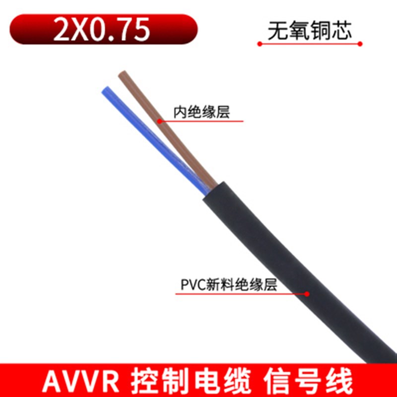 纯铜电线电缆RgVV2/4/6/8/10芯信号线0.3/0.5平方多芯控制线电源