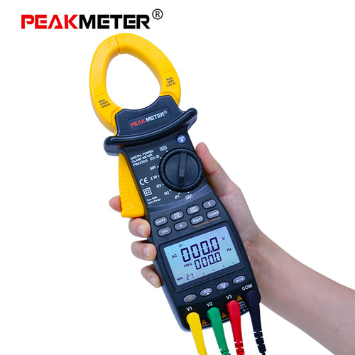 华谊PM2205多功能谐波功率测试仪MS2203智能三相钳式功率计MS2205