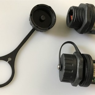 式 面板螺纹固定安装 母端输出RJ45网络网线防水接头 M19前装 RG45