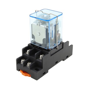 JQX 24V带底座8脚 30F大功率中间继电器220V交流30A两开两闭DC12V