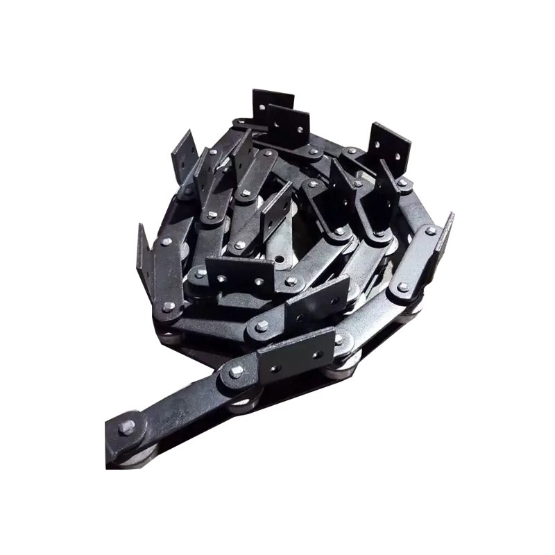 大节距碳钢弯板链条刮板提升链条输送机械传动链条大滚珠滚子链条