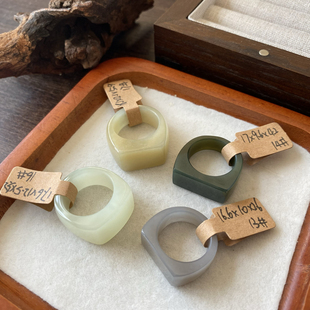 和田玉俄料且末料青海料糖料藕粉马鞍戒指宽版建议比平时拍大2码